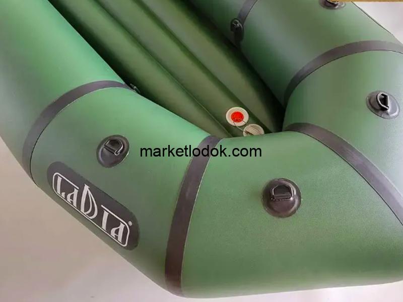 Надувной пакрафт Ладья ЛП-245 Каяк комфорт зеленый — изображение 6