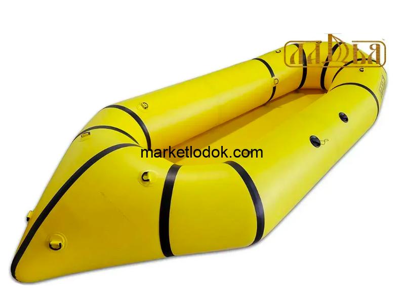 Надувний пакрафт Ладья ЛП-245 Каяк комфорт жовтий - Зображення 3